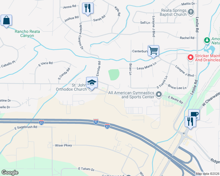map of restaurants, bars, coffee shops, grocery stores, and more near 132-198 Mata Rd in Kennewick