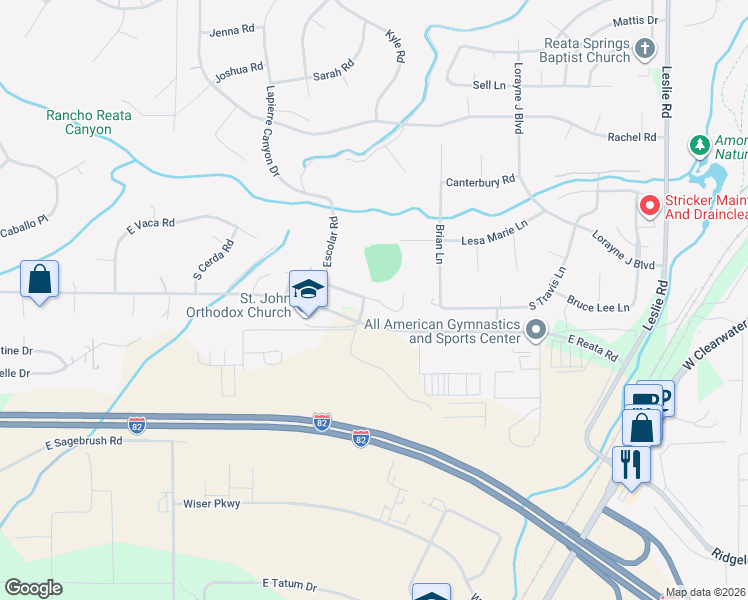 map of restaurants, bars, coffee shops, grocery stores, and more near 198 Mata Road in Kennewick