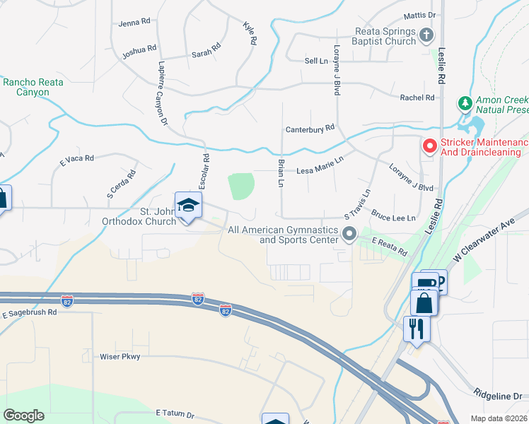 map of restaurants, bars, coffee shops, grocery stores, and more near 218 E Reata Rd in Kennewick