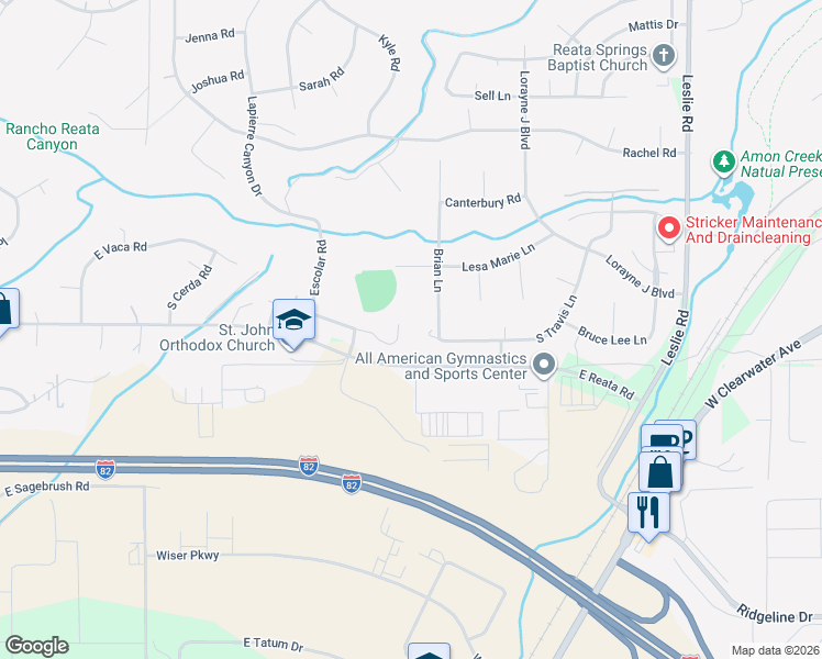 map of restaurants, bars, coffee shops, grocery stores, and more near 218 E Reata Rd in Kennewick