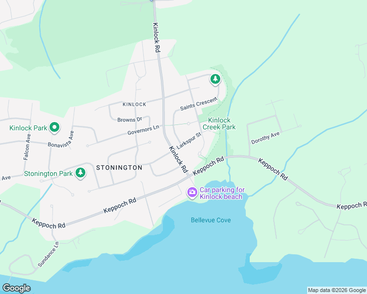 map of restaurants, bars, coffee shops, grocery stores, and more near 10 Larkspur Street in Stratford