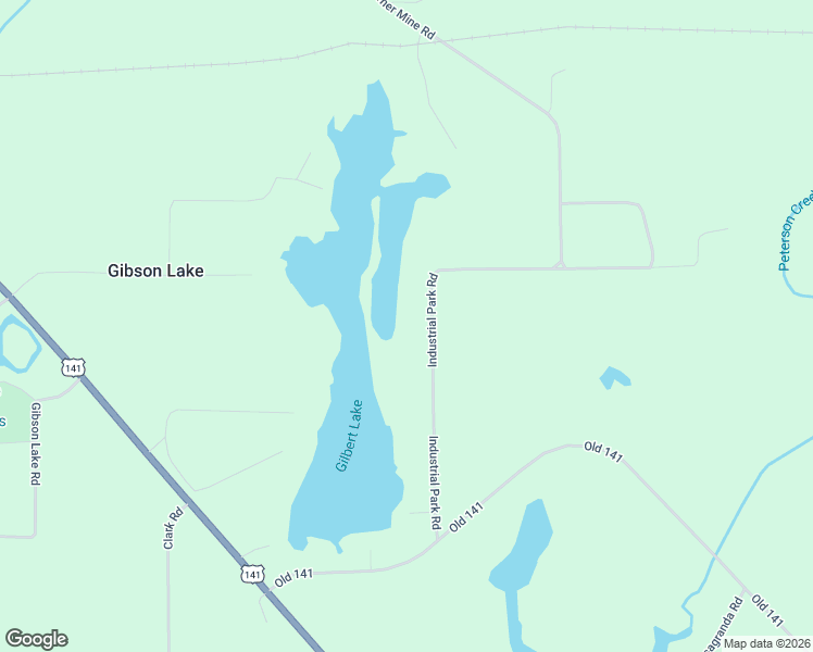 map of restaurants, bars, coffee shops, grocery stores, and more near 155 Industrial Park Road in Crystal Falls