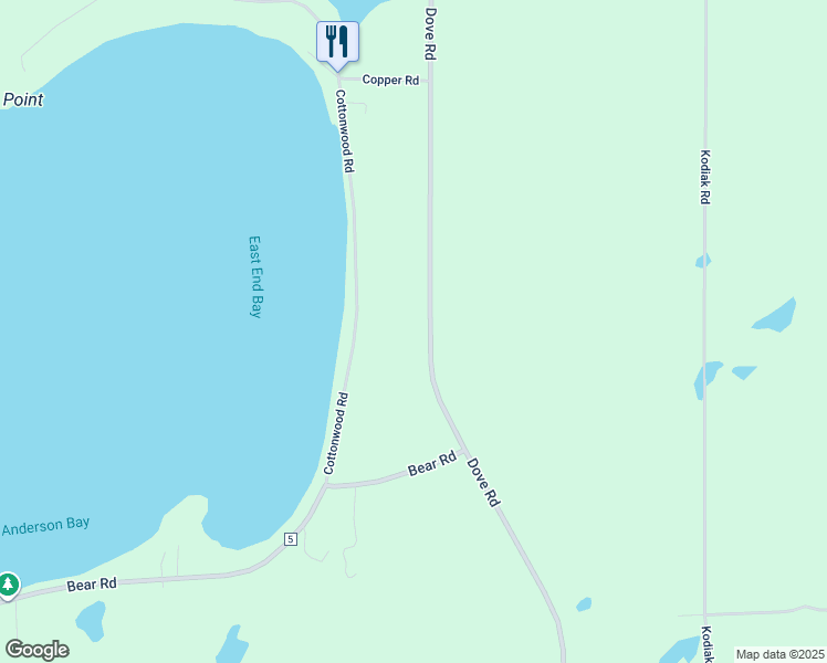 map of restaurants, bars, coffee shops, grocery stores, and more near 30463 Dove Road in Cushing