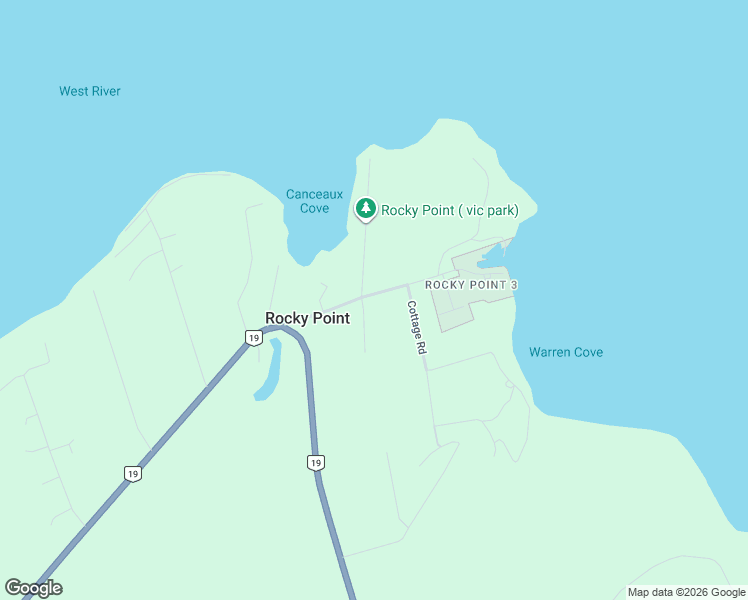 map of restaurants, bars, coffee shops, grocery stores, and more near 74 Rocky Point Road in Rocky Point