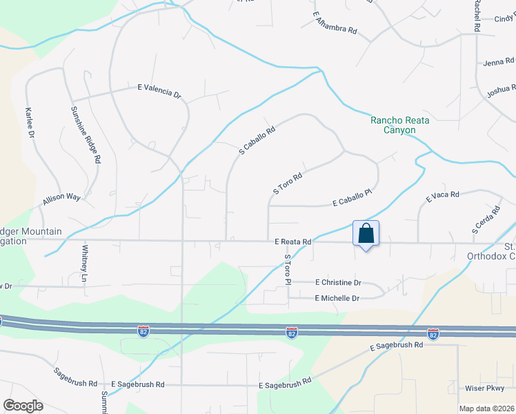 map of restaurants, bars, coffee shops, grocery stores, and more near 5904 S Toro Rd in Kennewick