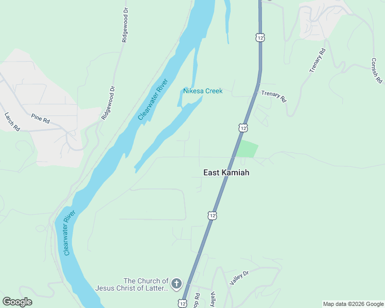 map of restaurants, bars, coffee shops, grocery stores, and more near 122 Rock Road in Kamiah