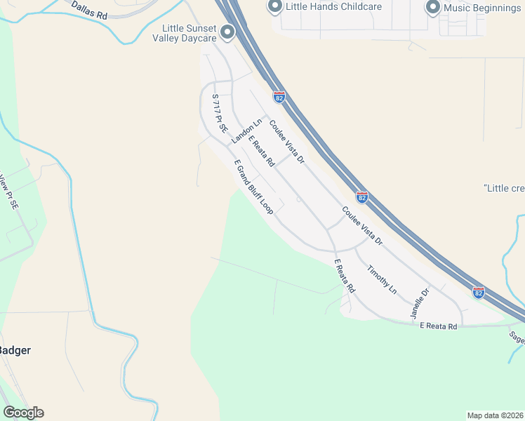 map of restaurants, bars, coffee shops, grocery stores, and more near 73905 East Grand Bluff Loop in Kennewick