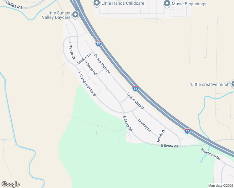 map of restaurants, bars, coffee shops, grocery stores, and more near Coulee Vista Drive in Kennewick