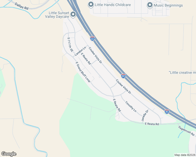 map of restaurants, bars, coffee shops, grocery stores, and more near 73905 East Grand Bluff Loop in Kennewick