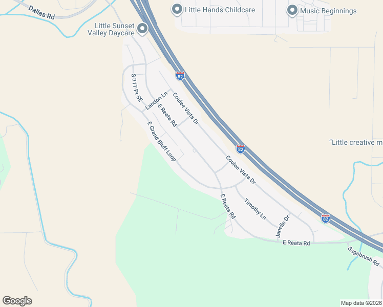 map of restaurants, bars, coffee shops, grocery stores, and more near 76203 Reata Road in Kennewick