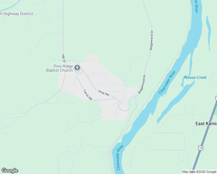 map of restaurants, bars, coffee shops, grocery stores, and more near 410 Spruce Road in Kamiah