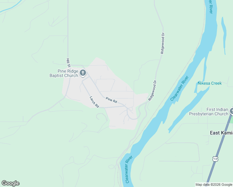 map of restaurants, bars, coffee shops, grocery stores, and more near 410 Spruce Road in Kamiah