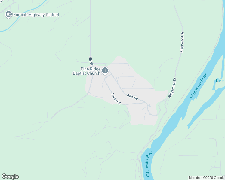 map of restaurants, bars, coffee shops, grocery stores, and more near 208 Larch Road in Kamiah