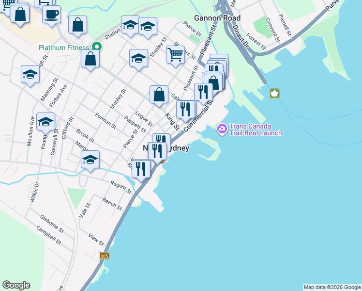 map of restaurants, bars, coffee shops, grocery stores, and more near in Sydney