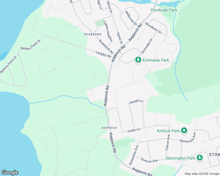 map of restaurants, bars, coffee shops, grocery stores, and more near 79 Keppoch Road in Stratford