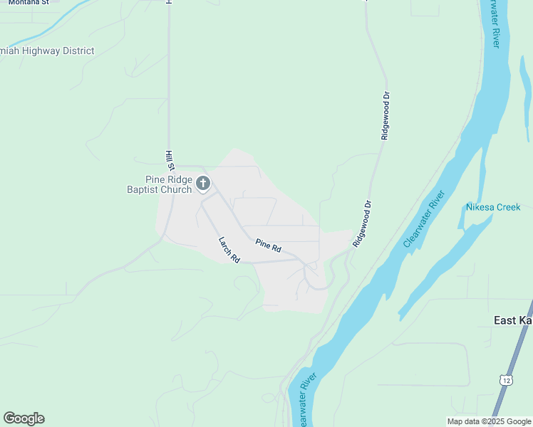 map of restaurants, bars, coffee shops, grocery stores, and more near 214 Hemlock Road in Kamiah