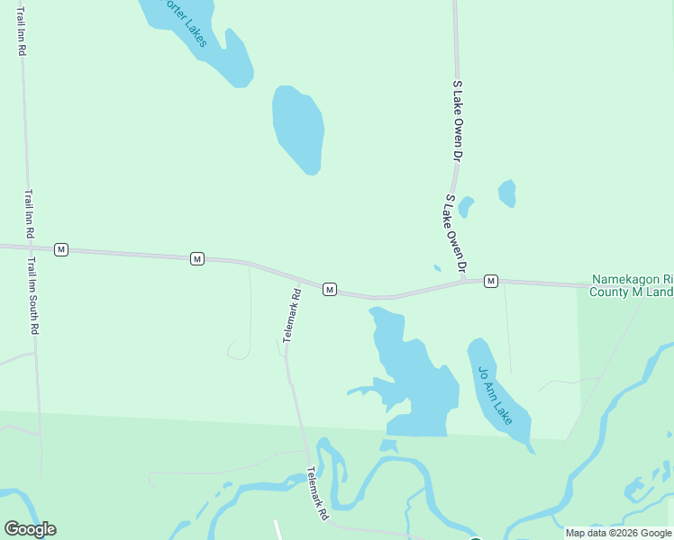 map of restaurants, bars, coffee shops, grocery stores, and more near 15660 County Highway M in Cable