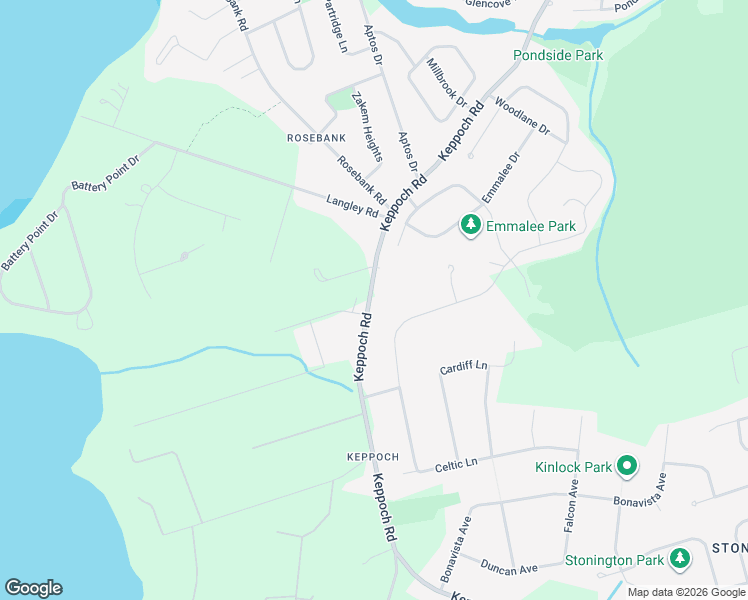 map of restaurants, bars, coffee shops, grocery stores, and more near 79 Keppoch Road in Stratford