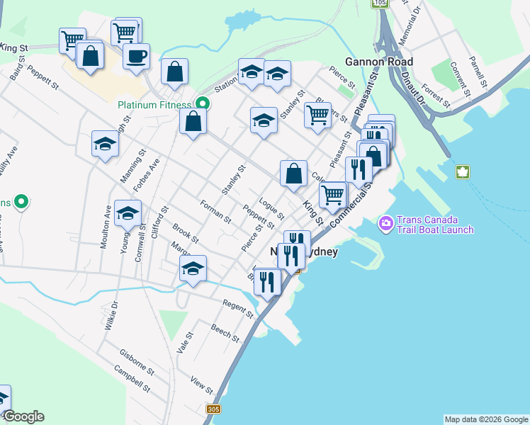 map of restaurants, bars, coffee shops, grocery stores, and more near in Sydney