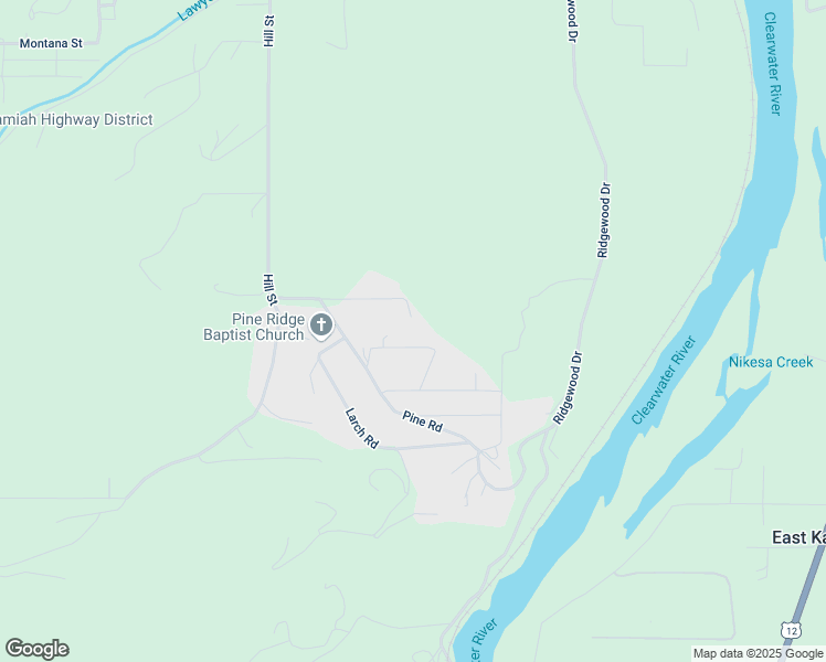 map of restaurants, bars, coffee shops, grocery stores, and more near 214 Hemlock Road in Kamiah