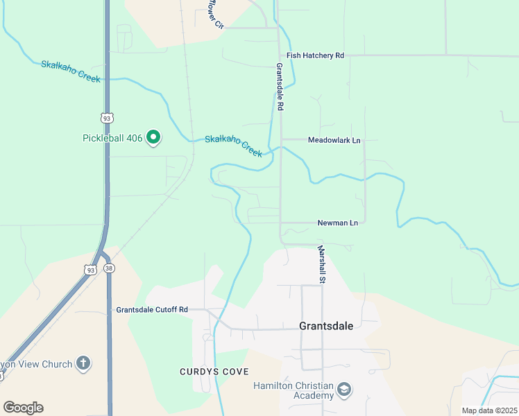 map of restaurants, bars, coffee shops, grocery stores, and more near 633 Grantsdale Road in Hamilton