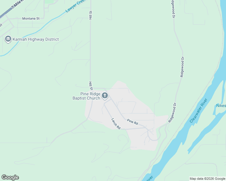 map of restaurants, bars, coffee shops, grocery stores, and more near 198 Apple Lane in Kamiah