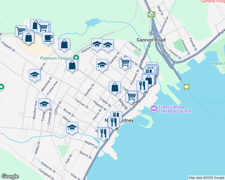 map of restaurants, bars, coffee shops, grocery stores, and more near in Sydney