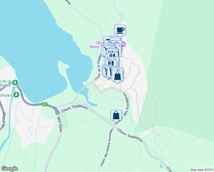 map of restaurants, bars, coffee shops, grocery stores, and more near 150 Chemin du Curé Deslauriers in Mont-Tremblant