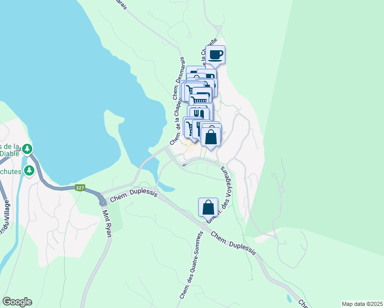 map of restaurants, bars, coffee shops, grocery stores, and more near 150 Chemin du Curé Deslauriers in Mont-Tremblant