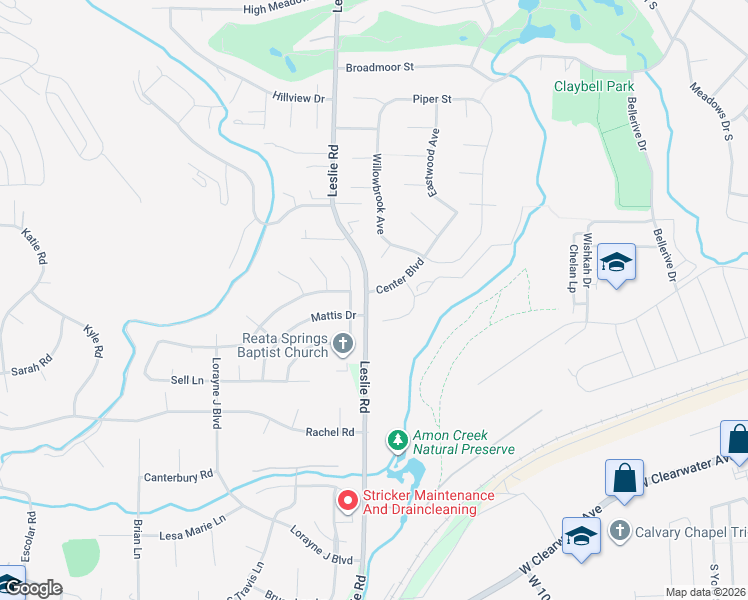 map of restaurants, bars, coffee shops, grocery stores, and more near 104 Center Blvd in Richland