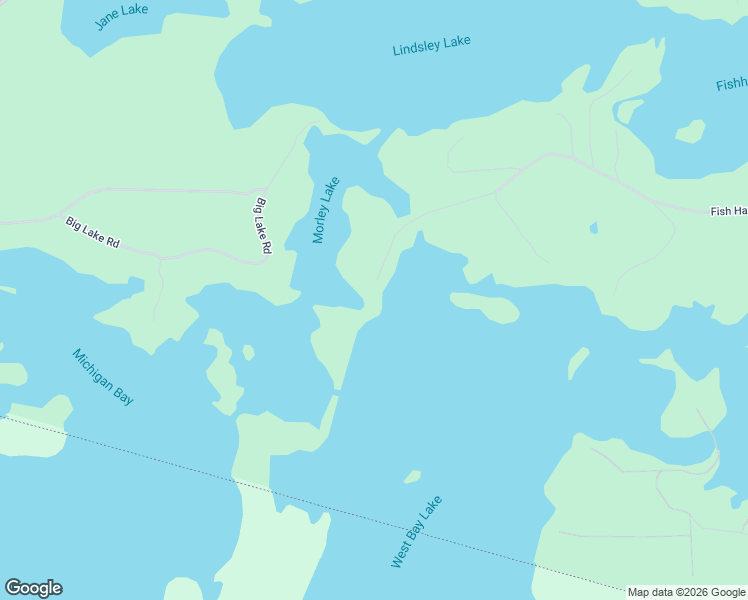 map of restaurants, bars, coffee shops, grocery stores, and more near Fish Hawk Road in Watersmeet