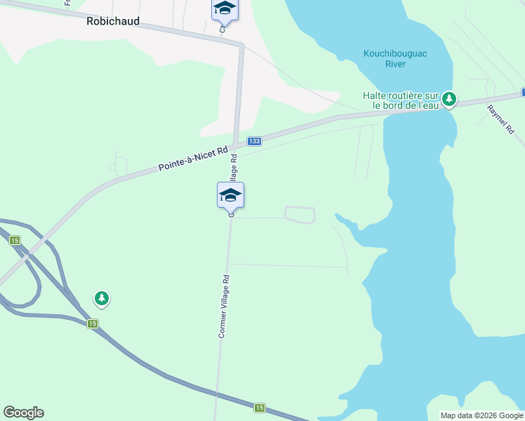 map of restaurants, bars, coffee shops, grocery stores, and more near 12 Rue du Rivage in Beaubassin-est