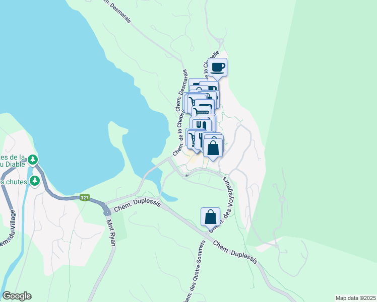 map of restaurants, bars, coffee shops, grocery stores, and more near 150 Chemin du Curé Deslauriers in Mont-Tremblant