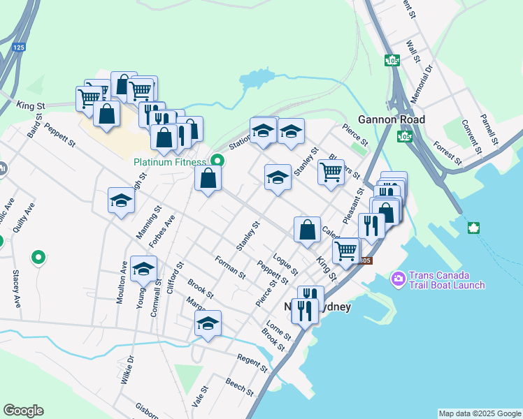 map of restaurants, bars, coffee shops, grocery stores, and more near in Sydney