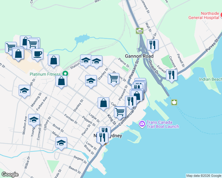 map of restaurants, bars, coffee shops, grocery stores, and more near 37 Archibald Avenue in Sydney