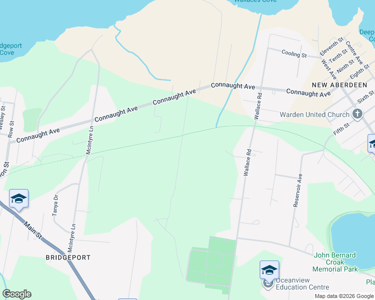 map of restaurants, bars, coffee shops, grocery stores, and more near 27 Woodward Street in Glace Bay