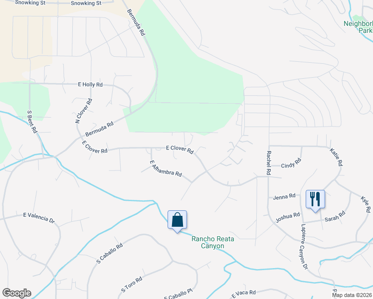 map of restaurants, bars, coffee shops, grocery stores, and more near East Clover Road in Benton County