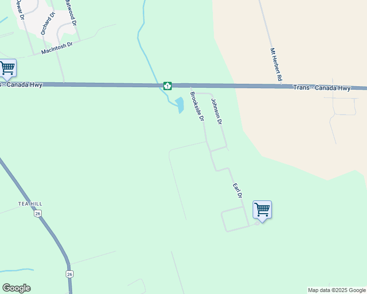 map of restaurants, bars, coffee shops, grocery stores, and more near McGregor Drive in Stratford