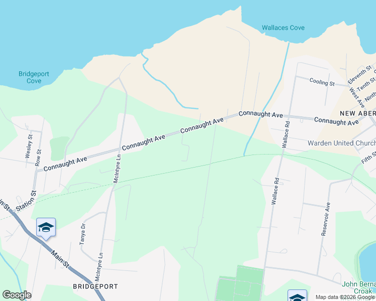 map of restaurants, bars, coffee shops, grocery stores, and more near 64 Macnamara Street in Glace Bay