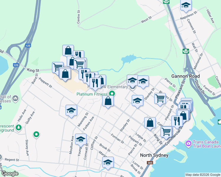 map of restaurants, bars, coffee shops, grocery stores, and more near State Street in Sydney