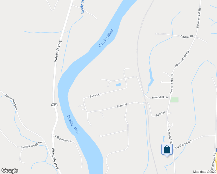 map of restaurants, bars, coffee shops, grocery stores, and more near 230 Sakari Lane in Kelso