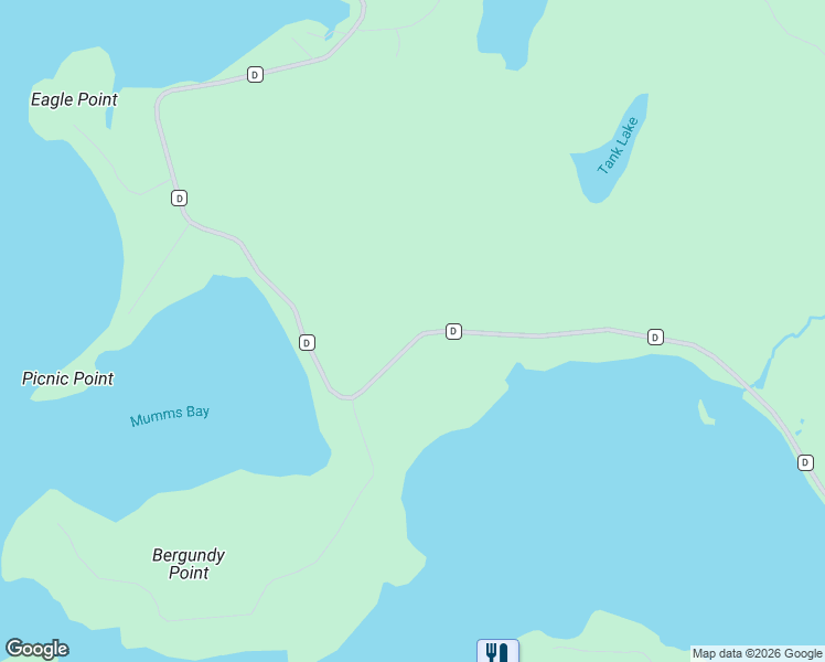 map of restaurants, bars, coffee shops, grocery stores, and more near 43890 County Highway D in Cable