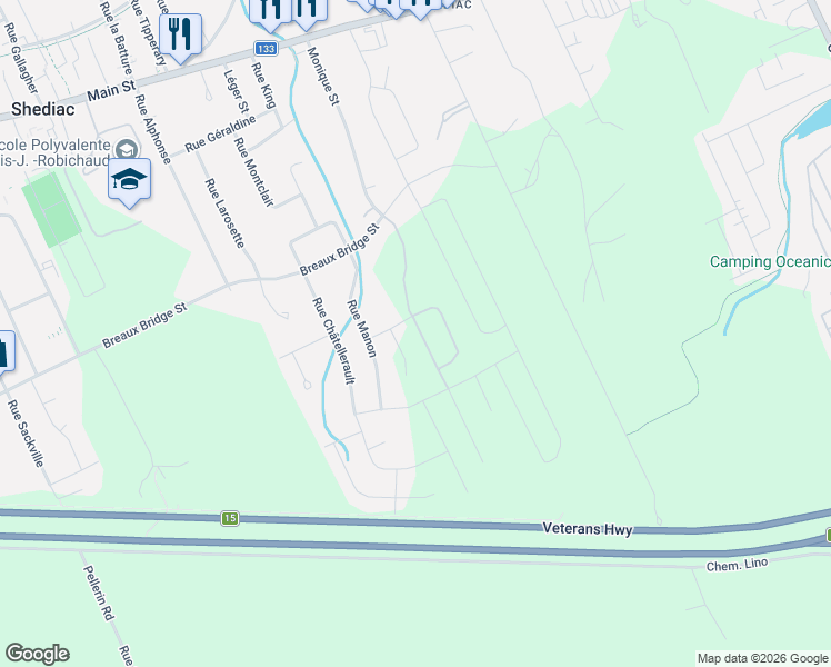 map of restaurants, bars, coffee shops, grocery stores, and more near in Shediac