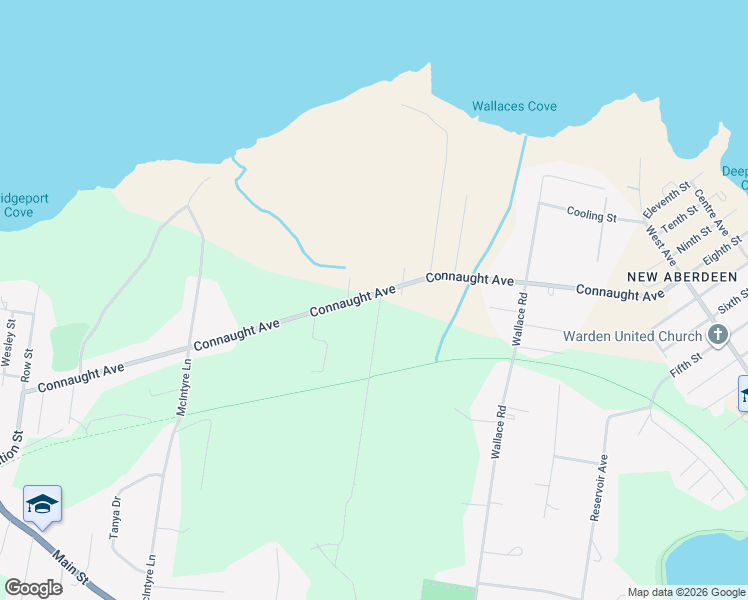 map of restaurants, bars, coffee shops, grocery stores, and more near 119 Connaught Avenue in Glace Bay