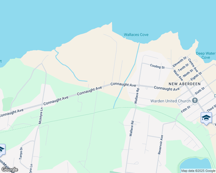 map of restaurants, bars, coffee shops, grocery stores, and more near 103 Connaught Avenue in Glace Bay