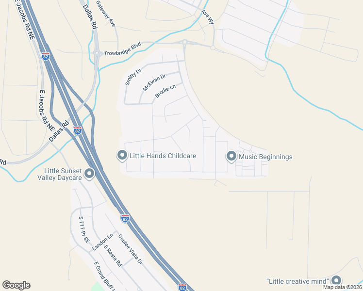 map of restaurants, bars, coffee shops, grocery stores, and more near 2458 Brodie Lane in Kennewick