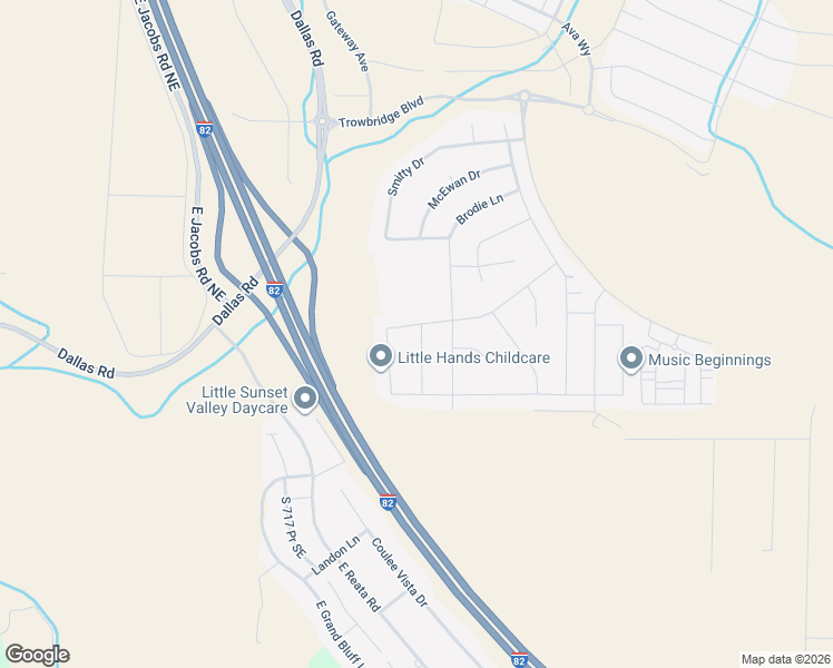 map of restaurants, bars, coffee shops, grocery stores, and more near 5061 Smitty Drive in Kennewick