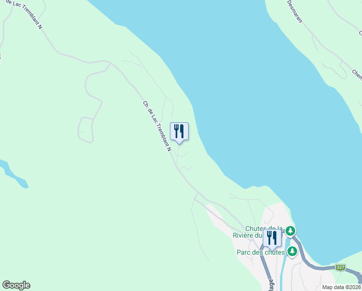 map of restaurants, bars, coffee shops, grocery stores, and more near 121 Rue Cuttle in Mont-Tremblant
