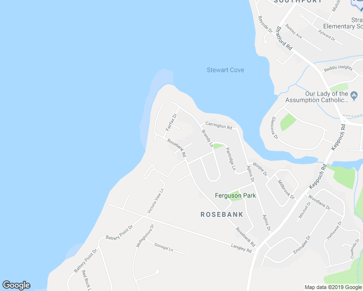 map of restaurants, bars, coffee shops, grocery stores, and more near 54 Rosebank Road in Stratford