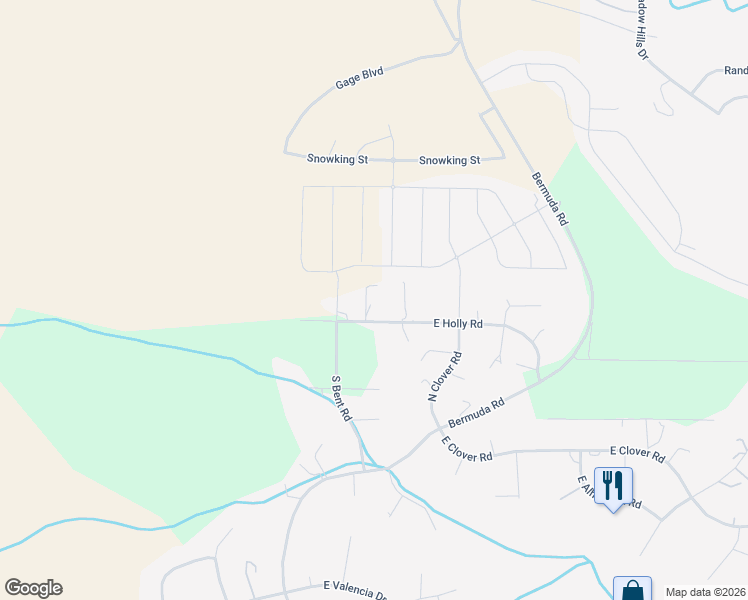 map of restaurants, bars, coffee shops, grocery stores, and more near 92908 East Holly Road in Richland